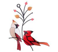POPETPOP Pendentif Oiseau Verre Ornement Suspendu Oiseau Fenêtre Décor Vitrail Suspension Fenêtre Sculpture Verre