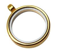 POPETPOP Pendentif Photo Locket Rond Acier Inoxydable Charme Double Face Ouvrable Support pour Petites Photos Bijou DIY et Rouille