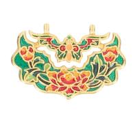 POPETPOP Pendentif Trou Suspendre Style Chinois Vintage en Émail Serrure Ruyi Facile à Accrocher pour Bijoux DIY et Créations Artisanales