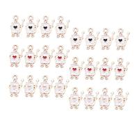 POPETPOP Pendentifs à Breloques Soldat Carte De Poker Diy 30 Pièces Noir Rouge Rose Accessoire Porte-clés Créatif Bijoux Fait Main Présent Loisirs Créatifs