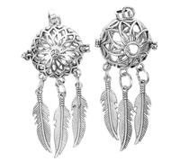 POPETPOP Pendentifs Accessoires DIY Résistants à L'usure en Alliage Argenté Attrape-rêves 2 Pièces Design Fin et Élégant pour Bijoux et Colliers