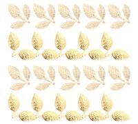 POPETPOP Pendentifs en Alliage Doré Kc Forme Feuille Vintage, 100 Pièces Petits Charmes pour Bracelets, Breloques pour Colliers et Fabrication de Bijoux Diy, Accessoires Créatifs
