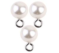 POPETPOP Pendentifs en Perle Synthétique 50 Pièces 1x1 Cm Blanc Demi-trou pour Fabrication de Bijoux Diy, Accessoires pour Boucles D'oreilles Pendantes, Colliers et Création Artisanale