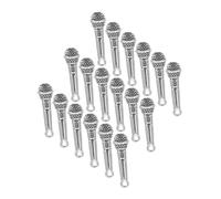 POPETPOP Pendentifs Microphone Alliage Ancien Diy 30 Pièces Vintage Musique Accessoires Création Bijoux Petits Breloques Artistes Amateurs Loisirs Créatifs Fête Présent Anniversaire