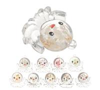 POPETPOP Pendentifs Pieuvre Résine DIY 10 Pièces 25x27mm Multicolores Breloques Mignonnes Fabrication Bijoux pour Création Artisanale Présent Fête Noël Style Aléatoire