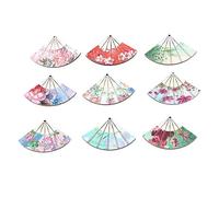 POPETPOP Pendentifs Suspendus en Bois Motif Floral 9 Pièces, Accessoires de Fabrication de Bijoux Créatifs pour Loisirs Créatifs, Femmes, Style Ancien, Usage Diy, Création Artisanale