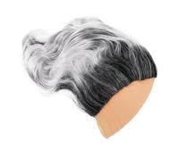 POPETPOP Perruque Chauve Réaliste Grise pour Hommes Bonnet Perruque Confortable pour Costume de Vieil Homme Cosplay Halloween et Spectacles Garçon Fille