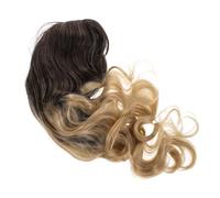 POPETPOP Perruque Longue Ondulée avec Frange Droite Fibre Haute Température pour Femme Accessoire de Coiffure Décoratif pour Fille et Événements Spéciaux