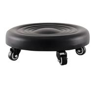 POPETPOP Petit Marchepied Roulant en PU et Acier Inoxydable, Repose-Pieds Solide sans Bavures, pour Salle de Bain et Salon, Tabouret Pratique et Mobile