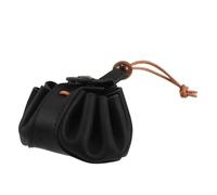 POPETPOP Petit Portefeuille et Bourse Polyvalente en Cuir de Vachette pour Femme Noir Fermeture Éclair, Paquet à Main Compact Facile à Ouvrir et Fermer, pour Clés et Rouge à Lèvres