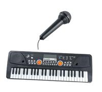 POPETPOP Piano Électronique Multifonction Touches avec Micro pour Garçon Fille Instrument Musical Éducatif pour Éveil Clavier Stable et Cadeau Anniversaire