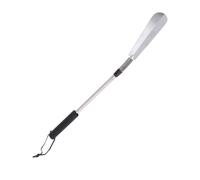 POPETPOP Pied à chaussures télescopique en acier inoxydable avec manche long outil flexible pour enfiler chaussures facilite le dos et les genoux pour personnes âgées et usage quotidien