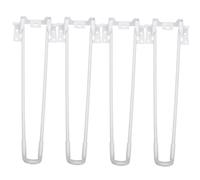 POPETPOP Pieds en Métal Pliants pour Meubles 4 Pcs Blanc Pieds De Table en Épingle à Cheveux Stabilité Renforcée pour Bureaux Et Tables Pliables Convient pour Divers Usages