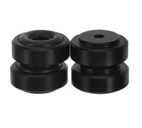 POPETPOP Pieds Isolants en Alliage D'aluminium pour Haut-parleurs Antidérapants et Protecteurs de Sol avec Anneaux en Caoutchouc Lot de 4 Pièces Noirs pour Home Cinéma et Studio