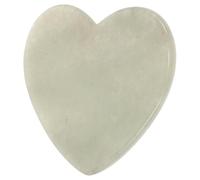 POPETPOP Pierre de Massage Jade Gua Sha Forme de Cœur Outil Facial Sculptant pour Massage Visage et Double Menton Accessoire Naturel Polyvalent pour Soins Beauté