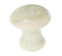 POPETPOP Pierre de Massage Visage en Jade Forme Champignon Masseur Facial Outil de Grattage Délicat Naturel Bien-être Détente Usage Quotidien pour Adulte