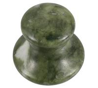 POPETPOP Pierre Gua Sha Visage en Jade Vert Foncé, Masseur Facial de Champignon, Pierre de Massage Visage et Cou, Outil de Soin Naturel pour Détente et Raffermissement Peau, 4 Pièces