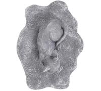 POPETPOP Pierre Tombale en Résine pour Animaux de Compagnie, Décoration de Jardin Résistante, Monument Funéraire Extérieur pour Chiens et Chats, Souvenir Gravure Possible