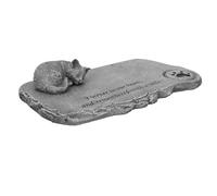 POPETPOP Pierre Tombale pour Animal de Compagnie Résine Décor de Jardin Extérieur Résistant Motif Chaton Mignon Ornement de Tombe Commémorative pour Chien et Chat Souvenir pour Pelouse