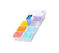 POPETPOP Pilulier Électronique Hebdomadaire Compartiments Jours avec Alarme Intelligente Étui Portable Léger pour Médicaments Rappel Quotidien pour Seniors et Usage Domestique