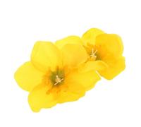 POPETPOP Pince à Cheveux Narcisse de Fleur Pétale Jaune Pâle, Épingle à Cheveux Latérale pour Femmes, Accessoire Floral Hanfu Vintage, Clip Décoratif pour Coiffure et Contrôle des