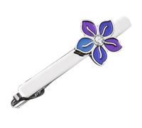 POPETPOP Pince à Cravate Homme Anglais Décorative Métal Pince à Vêtements Style Classique Accessoire Costume Professionnel Cérémonie Satin Noir Taille Unique