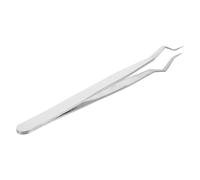 POPETPOP Pince à Épiler en Métal Argenté pour Extension de Cils, Pince de Précision de O, Outil D’isolation et Séparation des Touffes, Accessoire Professionnel pour Maquillage des Yeux,