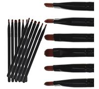 POPETPOP Pinceaux Maquillage Correcteur 18 Pièces en Fibres Synthétiques, Taille Compacte pour Yeux et Lèvres, Ensemble Portable D’outils de Beauté Voyage et Retouche