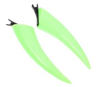 POPETPOP Pinces à Cheveux en Abs Vert Clair de Cornes de Diable, Décoration Capillaire Facile à Porter pour Halloween et Carnavals, Style Gothique Réaliste pour Femmes et Adolescentes