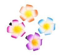 POPETPOP Pinces à Cheveux Fleur de Frangipanier Artificielle 18 Pcs Petites Décoratives pour Femmes Fête Hawaïenne Accessoires Cheveux Colorés