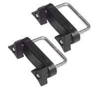 POPETPOP Pinces de Toit de Voiture en Métal et Plastique 2pcs pour Barres Transversales de Galerie de Voiture, Accessoires pour Transport Sûr en Voyage
