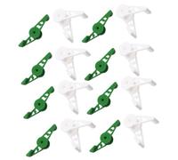POPETPOP Pinces De Tuteurage Réglables 360° pour Plantes, Jardin Et Serrage, 40 Pièces Plastique Vert Et Blanc, Clips De Formation Flexibles pour Branches, Outil Pliage Et Fixation des Plantations