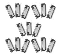 POPETPOP Pinces Métalliques Larges 15 Pièces, Clips Robustes Antidérapants pour Dossiers et Porte-Documents, Kit Compact pour Bureau et Rangement Scolaire