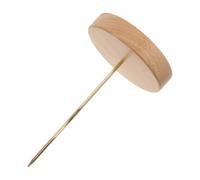 POPETPOP Pique Ticket de Caisse en Bois Massif avec Base Stable pour Reçus | Rangement Vertical des Papiers, Séparation Nette des Feuillets, Usage Comptoir, Bureau, Couleur Or