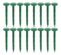 POPETPOP Piquets D'aménagement Paysager et Tuteurs de Jardin en Plastique pour Usage Extérieur, Lot de 100 Pièces Vertes, Piquets Pratiques Résistants la Rupture pour Fixation de Bâches