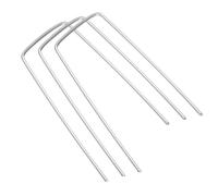 POPETPOP Piquets de Fixation Légers et Résistants en Métal Galvanisé de U 50 Pcs Argentés pour Ancrage Extérieur pour Tentes et Tuteurs de Jardin
