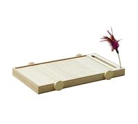 POPETPOP Planche À Gratter pour Chat - Jouet À Gratter en Bois pour La Maison Amusant Et Résistant Aux Rayures Planche De Jeu 2 en 1