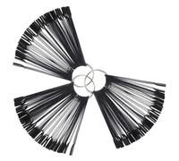 POPETPOP Planche Présentoir Vernis Ongles Noir de Plaques Fausses Ongles Éventail pour Pratique Nail Art et Présentation Couleurs