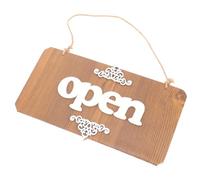 POPETPOP Plaque Bois Double Face Ouvert Fermé pour Entreprises Panneau Suspendu Décoratif pour Magasins Restaurants Bars et Hôtels