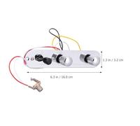 POPETPOP Plaque de Contrôle Guitare Style Télé Chromée avec Câblage Pré-installé Manette Switch Filée Bouton Volume et Tonalité Compatible Guitare Électrique Remplacement Facile