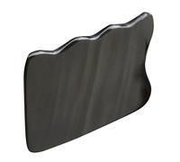 POPETPOP Plaque de Massage Corne Naturelle Noir Ondulée Outil de Grattage pour Massage et Rééducation Planche Gua Sha Ergonomique pour Soins Du Cou et Du Dos Maison et Salon