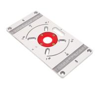 POPETPOP Plaque D'insertion pour Table de Défonceuse, Insert de Table de Routeur, Métal et Plastique, Argenté, pour Menuiserie et Bricolage, Usinage du Bois et Sculpture
