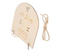 POPETPOP Plaque en Bois pour Annonce de Grossesse avec Support, 15x17,5cm, pour Conserver et Exposer un Test de Grossesse, Décoration Maison ou Bureau