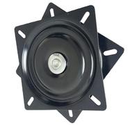 POPETPOP Plaque Pivotante 10 Pouces Pied Pivotant en Acier Laminé à Froid Noir, Mécanisme de Pivotement 360° pour Tabouret de Bar et Fauteuil Inclinable, Accessoire Pratique pour Meubles à