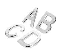 POPETPOP Plaques Lettres Argentées Autocollantes Lettres Découpées B D pour Décoration Porte Bureau Accueil Intérieur Design Moderne