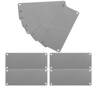 POPETPOP Plaques Vierges en Acier Inoxydable Lot de 10 Plaques Signalétiques Multifonctions pour Bricolage et Décoration de Restaurants