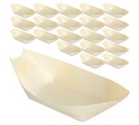 POPETPOP Plateau à Sushis en Bois de Bateau 135 X 77 CM - 250 Pièces - Assiettes Jetables pour Service Japonerie Présentation Sashimi Apéritifs et Fêtes Plat Pratique pour Réceptions