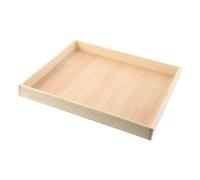 POPETPOP Plateau de Cérémonie du Thé Japonais en Bois, Décor Zen | Bureau et Dortoirs, Bords Faibles Arrondis, Veinage du Bois, Pierres Miniatures, Mousse et Pont