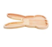 POPETPOP Plateau de Service en Bois Forme Lapin pour Pâques Finition Polie, Décoration Rustique pour Fêtes et Rassemblements de Vacances