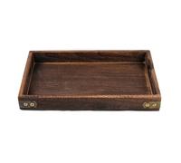 POPETPOP Plateau Rectangulaire Plateau Décoratif Solide Texture Unique Style Vintage en Bois Massif pour Pizza et Lors D'événements ou Pendaison de Crémaillère